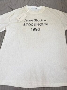 Acne Studios Stockholm 1996 Logo T-Shirt Off-White Size L⁠